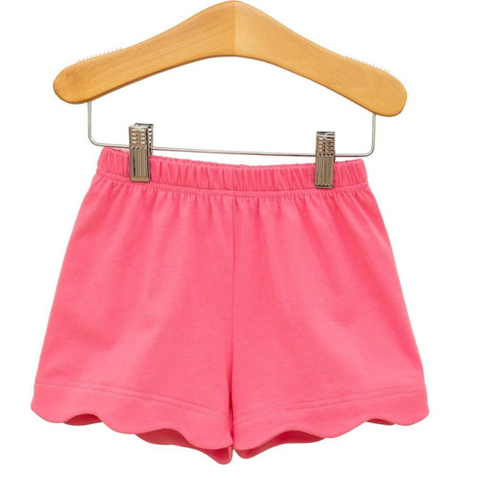 Trotter Street Kids Girls Scallop Shorts - Bright Pink