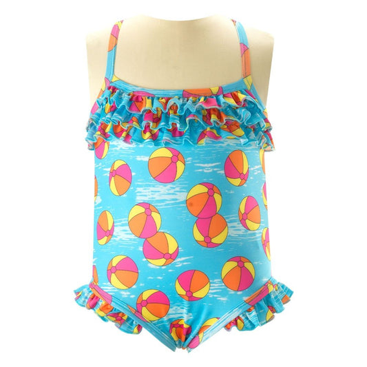Rachel Riley London Girls Swimsuit - Pool Play Beach Balls