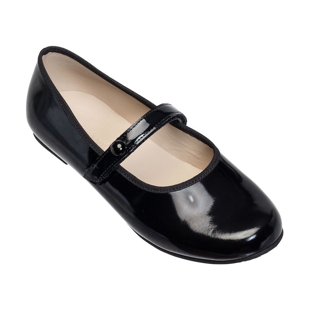 Elephantito Girls Dress Shoes - Princess Flats - Patent Black