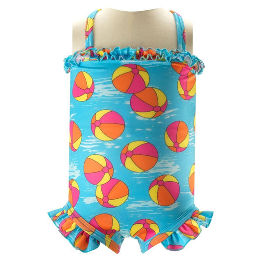 Rachel Riley London Baby Girls Swimsuit - Pool Play Beach Balls