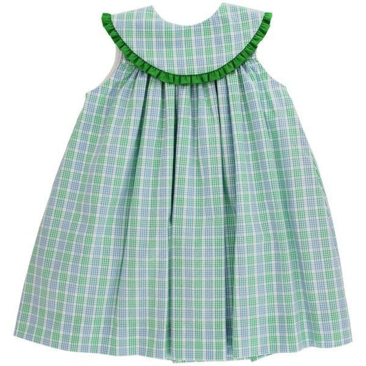 Bailey Boys Girls Float Dress - Green Dover Plaid