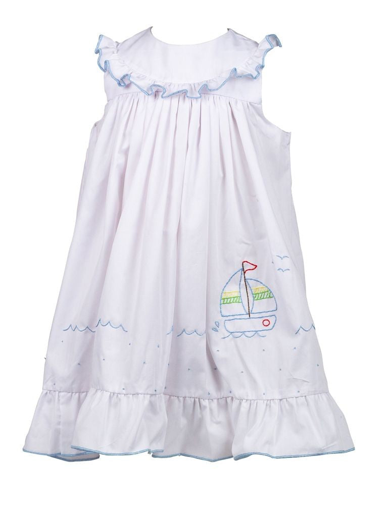 Proper Peony Girls White Seashore Dress