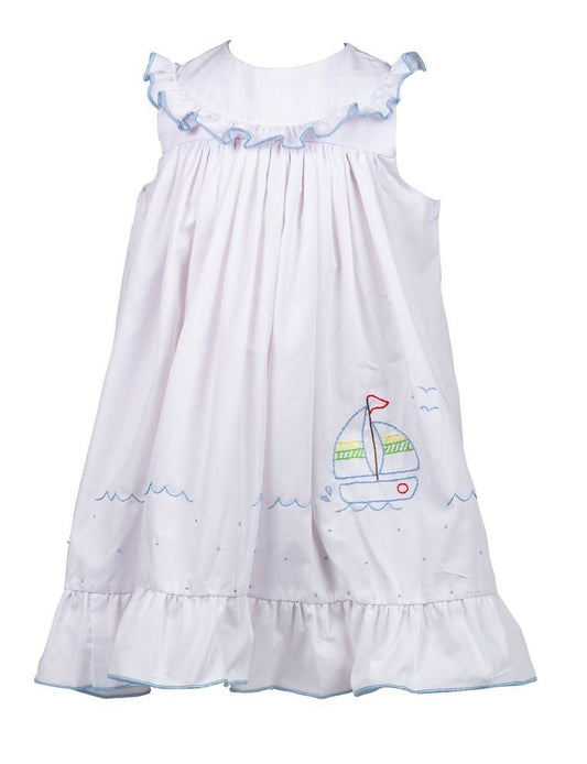 Proper Peony Girls White Seashore Dress