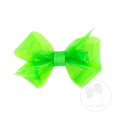 Wee Ones Girls Vinyl Pool Splash Bow - Neon Green
