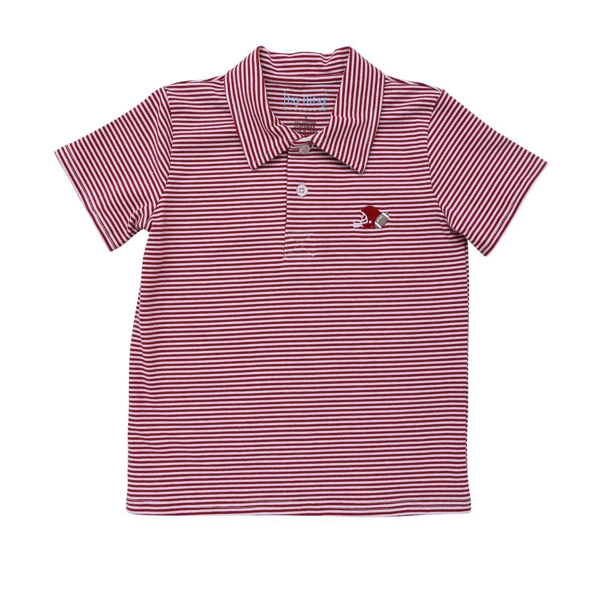 Itsy Bitsy Boys Game Day Football Polo Shirt - Crimson Tide Red