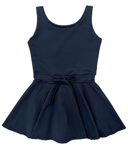 Be Elizabeth by James & Lottie Girls Athleisure Tennis Dress with Tie - Black
