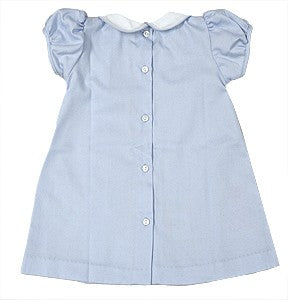 LuLu BeBe Girls Dana Dress - Embroidered Elsa Frozen Characters - Blue