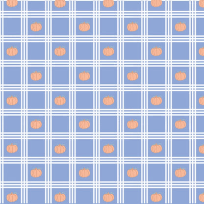 Lila & Hayes Baby Boys Palmer Bubble - Blue Pumpkin Plaid