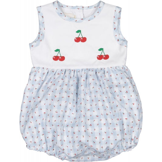 Sal & Pimenta Baby Girls Bubble - Blue Picnic Cherry