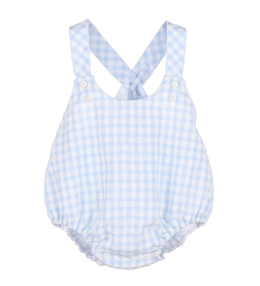 Sophie & Lucas Baby Boys Brooks Bubble - Coastal Blue Checks