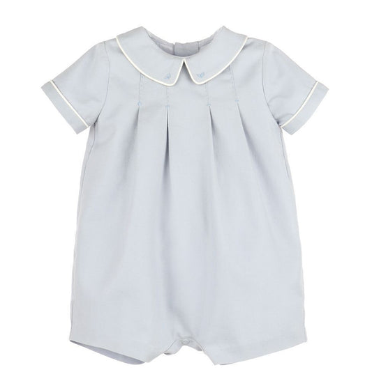 Sophie & Lucas Baby Boys Frosty Blue / Gray Twill Bubble