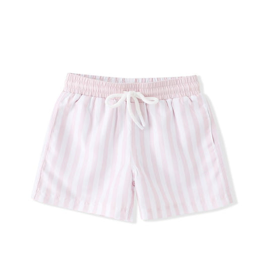 Swoon Baby Boys Swim Trunks - Pink Cabana Stripes