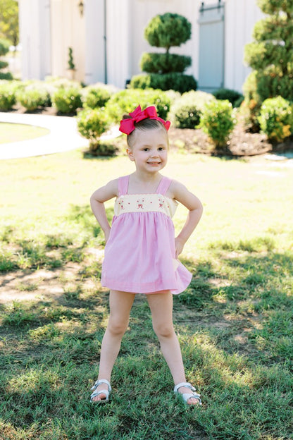 Proper Peony Girls Caroline Pink & Yellow Color Block Bloomers Set