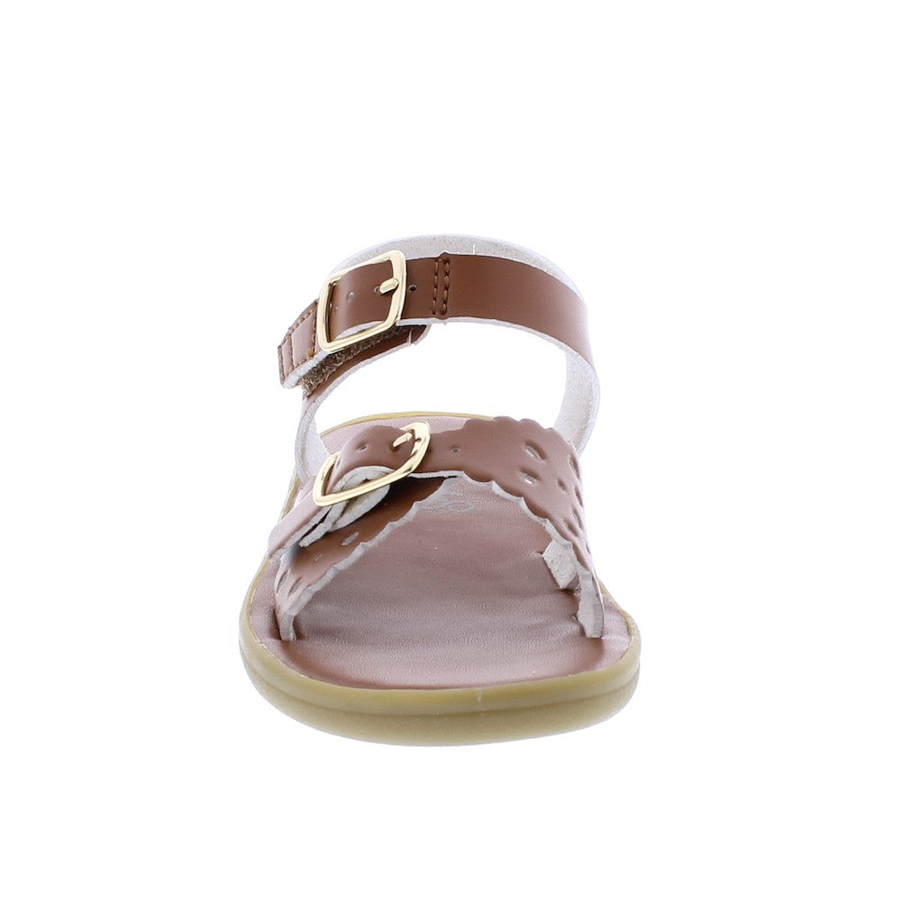 Footmates Girls Sustainable Sandals - Eco-Ariel Microfiber - Tan
