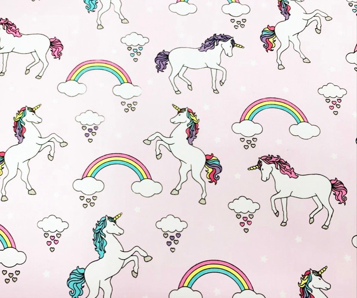 James & Lottie Girls Penny Pleat Dress - Unicorn Print with Collar