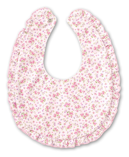 Kissy Kissy Baby Girls Dusty Rose Pink Floral Bib
