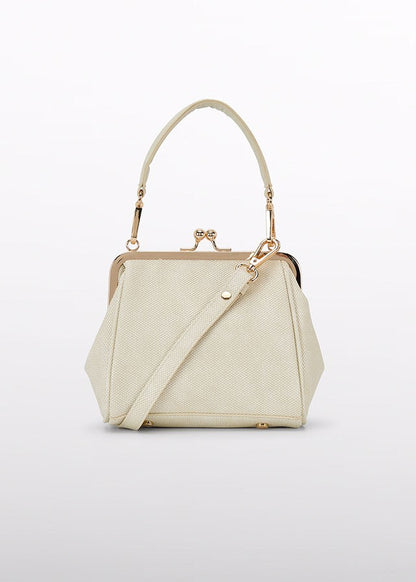 Abel & Lula Girls Champagne Gold Bow Texture Handbag Purse