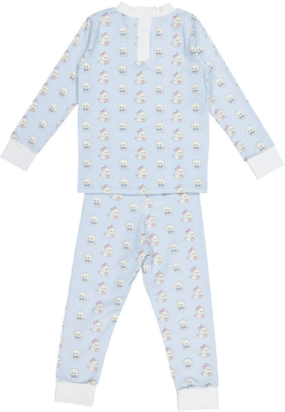 Sal & Pimenta Boys Halloween Pajamas - Glows in the Dark Ghosts - Blue