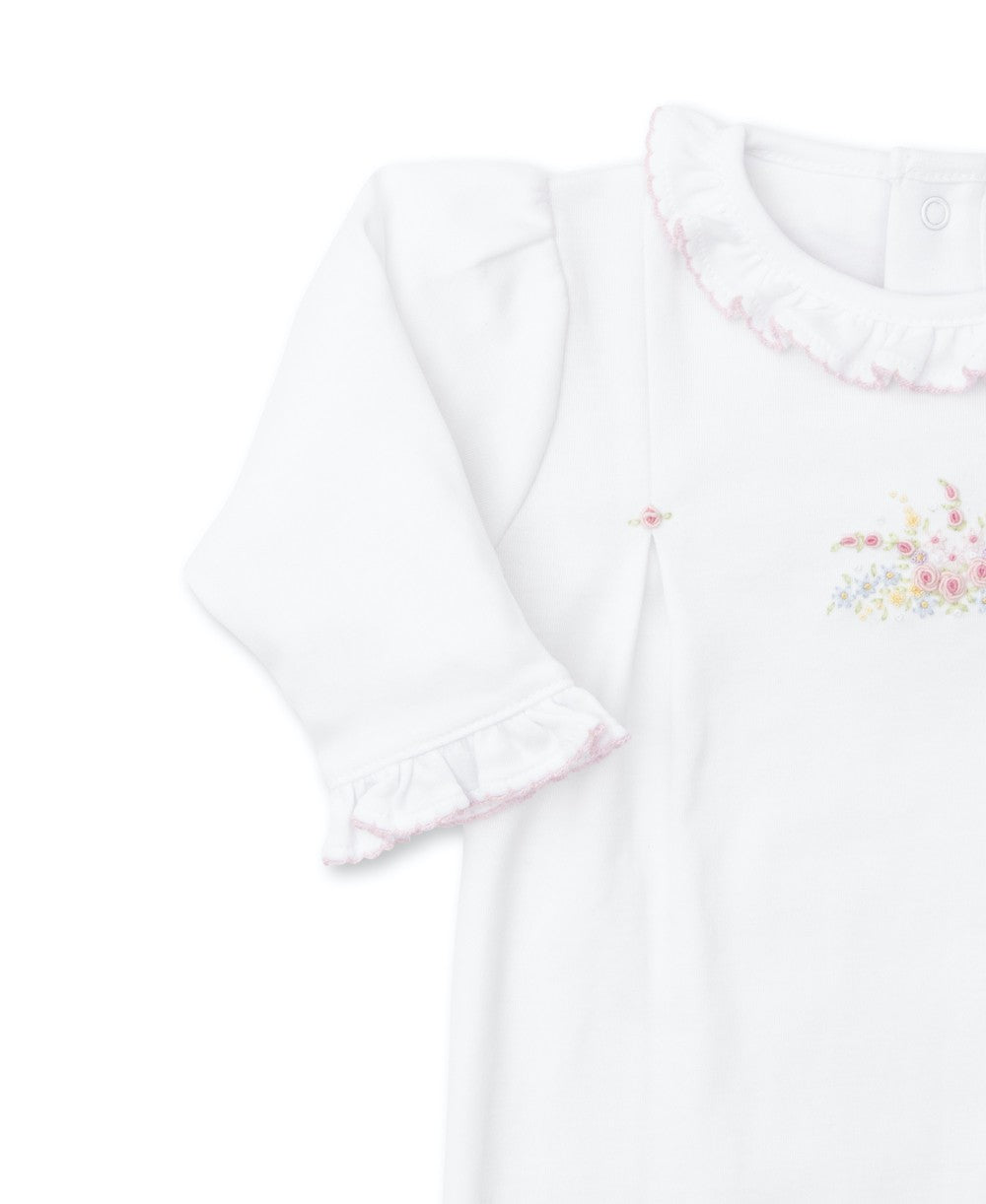 Kissy Kissy Baby Girls White Premier Spring Flower Spray Footie
