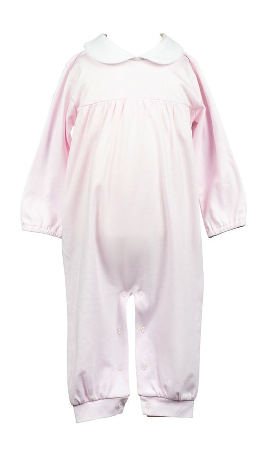 Proper Peony Parkside Baby Girls Long Romper - Long Sleeves - Light Pink by Proper Peony