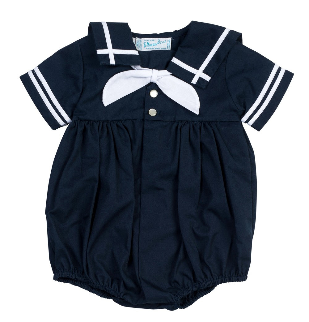 Feltman Brothers Baby Boys Sailor Suit Bubble - Navy Blue