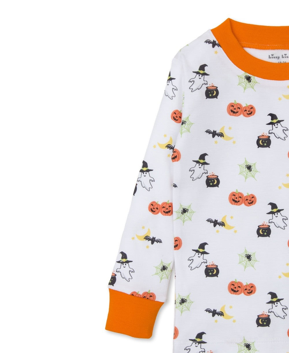 Kissy Kissy Long Pajamas - Orange Halloween Happenings