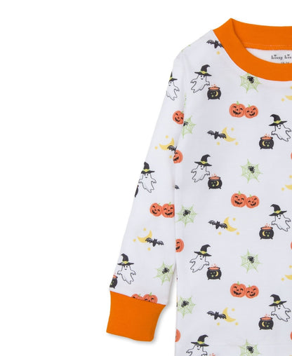Kissy Kissy Long Pajamas - Orange Halloween Happenings