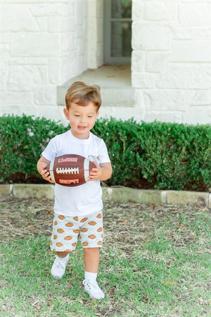 Proper Peony Pima Boys Green Football Touchdown Shorts