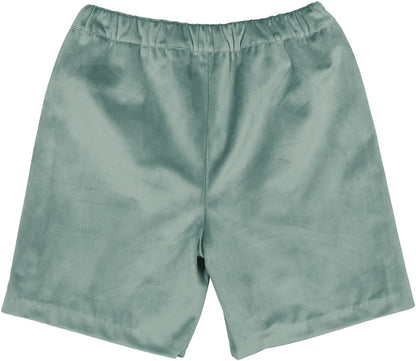 Sal & Pimenta Boys Dressy Shorts - Velvet - Forest Sage Green