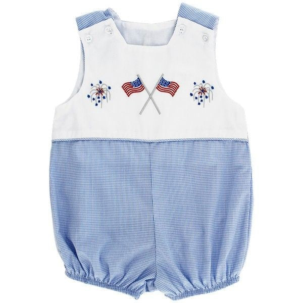 Bailey Boys Baby Bubble - Blue Flags & Fireworks