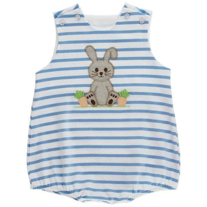 Bailey Boys Blue Stripe Knit Bashful Bunny Easter Bubble