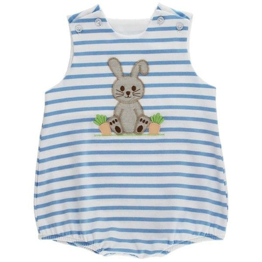 Bailey Boys Blue Stripe Knit Bashful Bunny Easter Bubble
