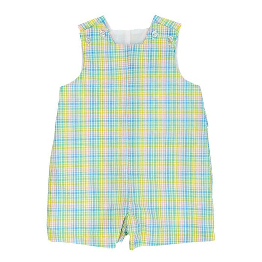 The Bailey Boys Baby / Toddler Boys Preppy Plaid Seersucker Jon Jon with Tabs