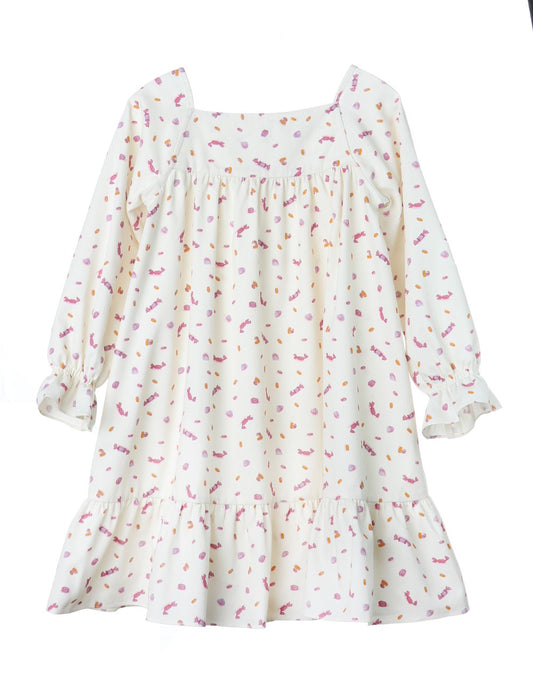 Luli & Me Gabby Girls Yummy Candy Print Cord Twirl Dress