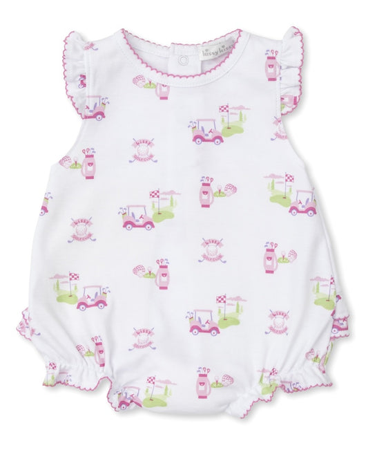 Kissy Kissy Baby Girls Pink Golf Club Print Ruffle Bubble