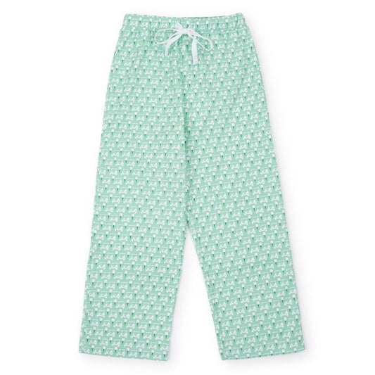 Lila & Hayes Boys Beckett Pima Cotton Hang Out Pants - Golf Putting Green