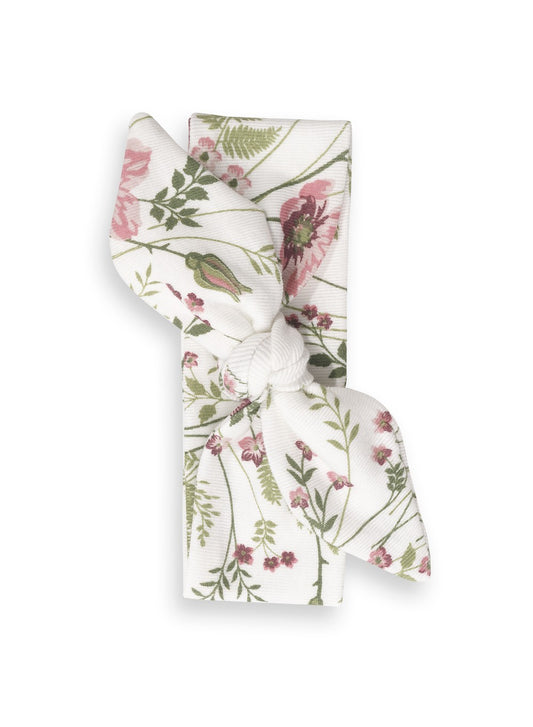 Tesa Babe Baby Girls Headband - Pink / Green Pretty Petals Floral