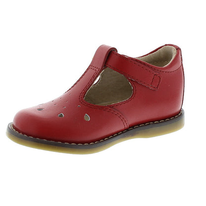 Footmates Girls Shoes - Harper - T-Strap - Apple Red