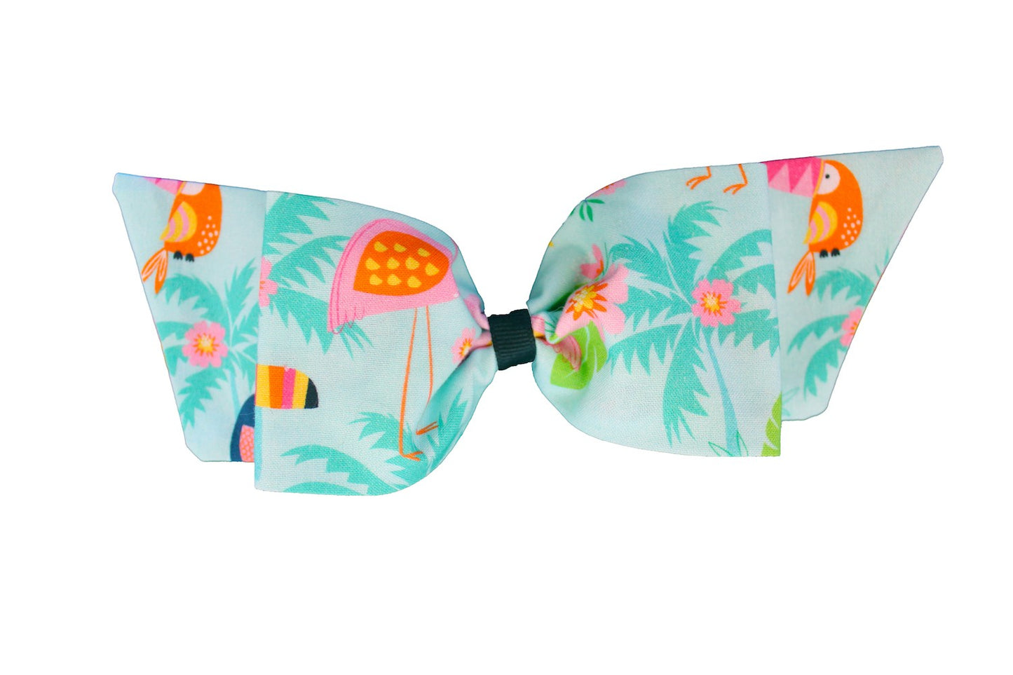 Susanne Lively Girls Hair Bow to Match Dress - Aqua Flamingo