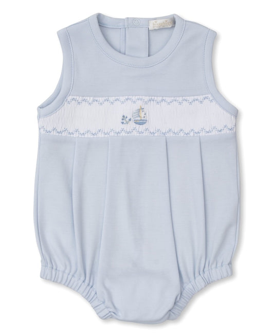 Kissy Kissy Baby Boys Blue Smocked Sailboat Bubble by Kissy Kissy