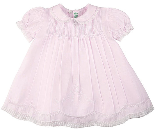 Feltman Brothers Baby Girls Sweet Dress & Slip Set with Lace - Pink