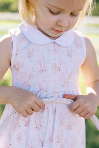 Proper Peony Girls Pink Hoppy Easter Bunny Twirl Dress