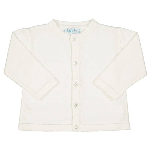 Feltman Brothers Baby / Toddler Unisex Classic Cardigan Sweater - Ivory by Feltman Brothers