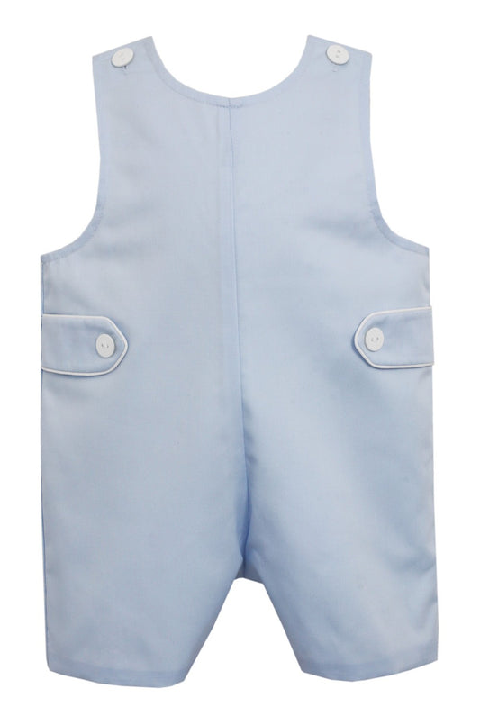 Petit Bebe Baby / Toddler Boys Light Blue Poplin Jon Jon with Tabs by Petit Bebe
