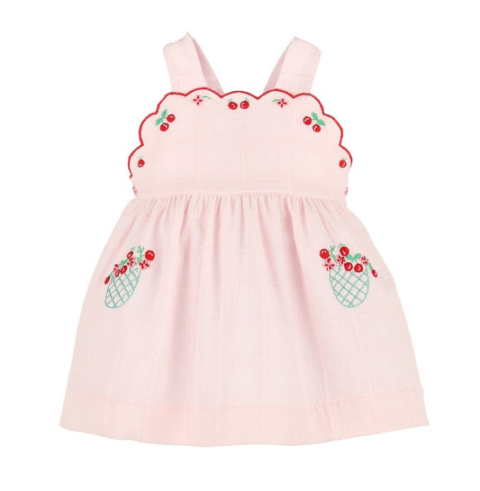 Sophie & Lucas Girls Summer Berries Sun Dress - Pink