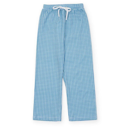 Lila & Hayes Boys Beckett Hang Out Pants - Blue Hampton Plaid