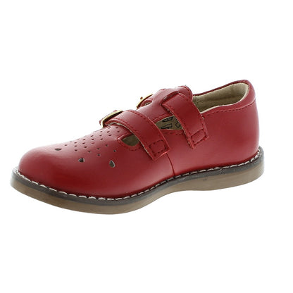 Footmates Girls Shoes - Danielle Double Strap - Apple Red