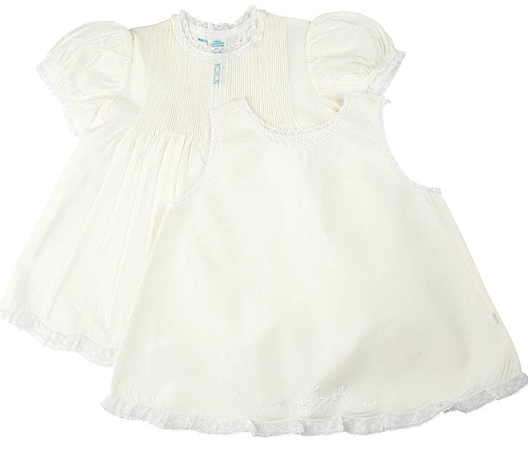 Feltman Brothers Newborn Baby Girls Take Me Home Dress with Slip - Maize Yellow