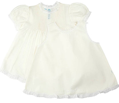 Feltman Brothers Newborn Baby Girls Take Me Home Dress with Slip - Maize Yellow