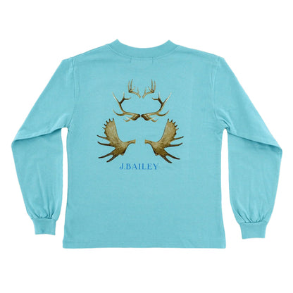 Bailey Boys J. Bailey Logo Tee Shirt - Ocean Aqua Shirt - Antlers